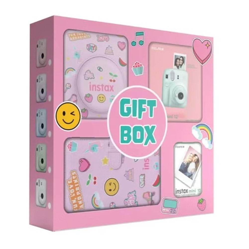 FUJİFİLM İNSTAX MİNİ 12 GREEN EMOJİLİ BUNDLE