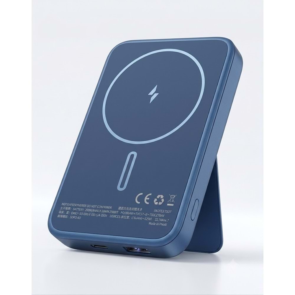 SUNİX PB-160 22.5W 10000MAH MAGSAFE POWERBANK MAVİ