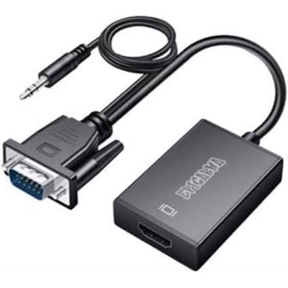 EPICARMA EA-VGA2HDMI-BK SES DESTEKLİ VGA TO HDMI DÖNÜŞTÜRÜCÜ ADAPTÖR - SİYAH