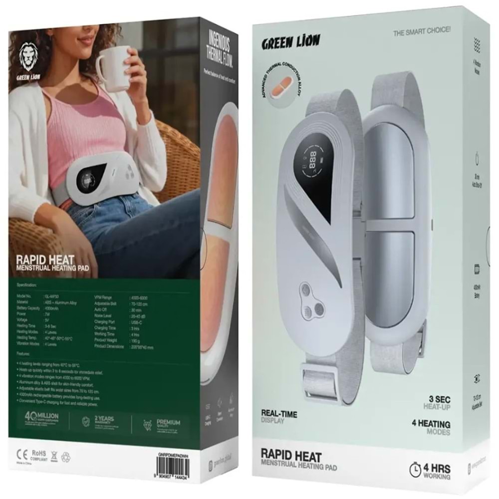 Green Lion Isıtmalı Regl Kemeri - Beyaz GNRPDMEPADWH