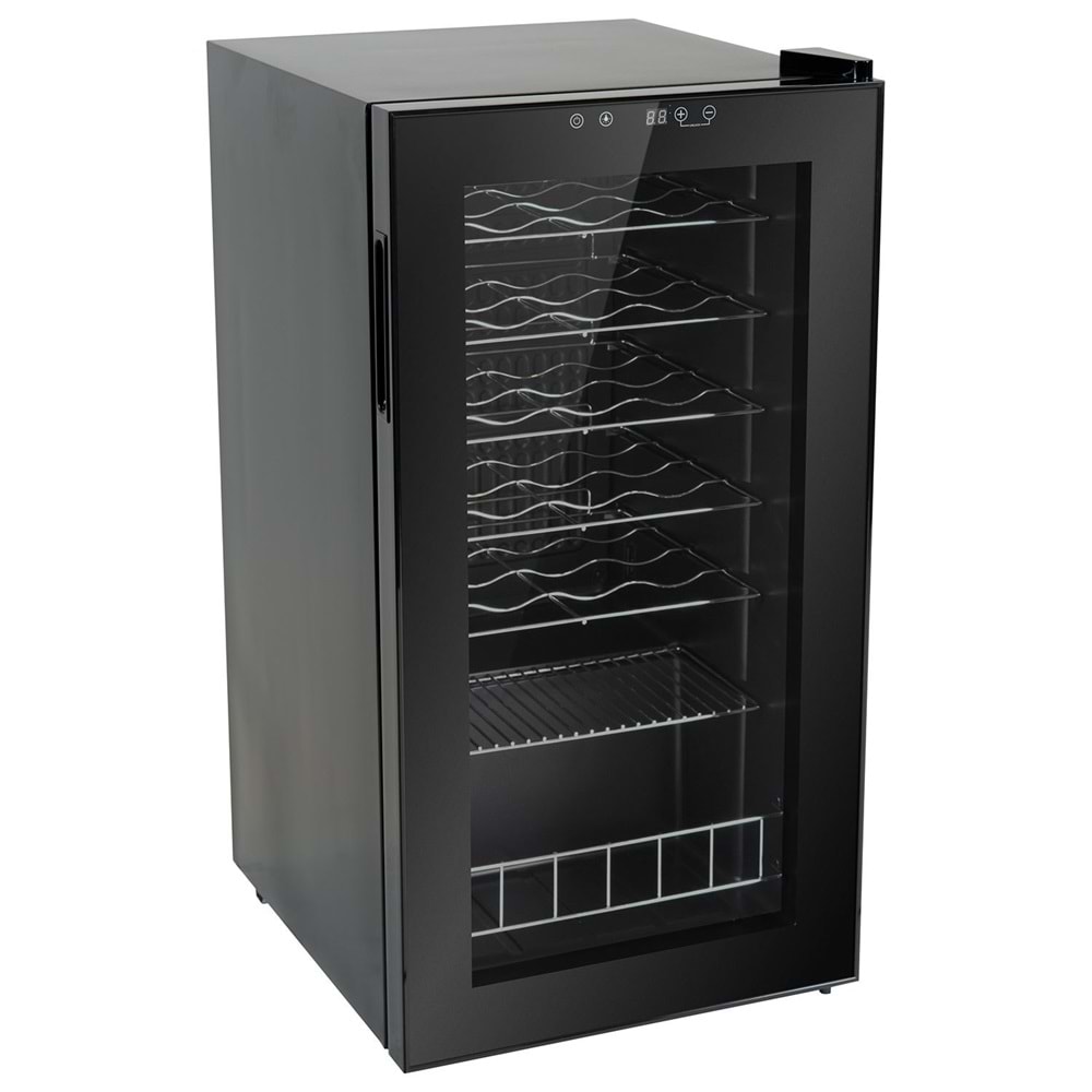 electriQ eiQ88FSWINE 28 Şişe Kapasiteli Şarap Buzluğu - Siyah