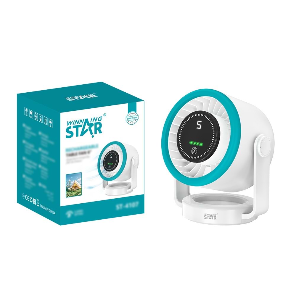 WİNNİNG STAR ST-4107 6 İNÇ ŞARJ EDİLEBİLİR MASAÜSTÜ VANTİLATÖR