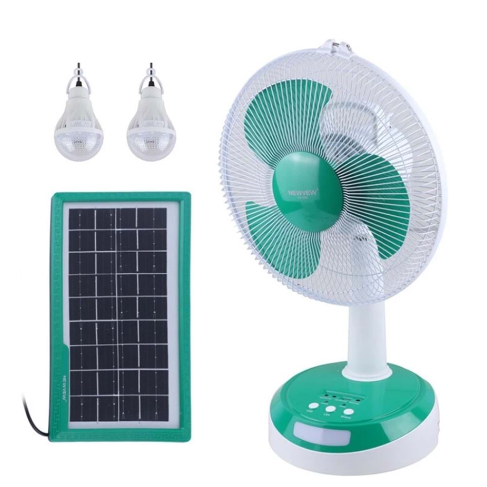 NEWVEW NV-U06 12 İNÇ SOLAR PANELLİ VANTİLATÖR SİSTEMİ