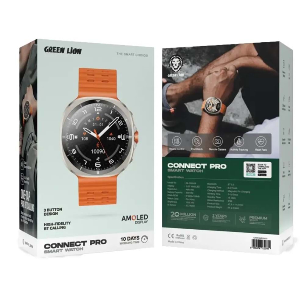 GREEN LION CONNECT PRO AKILLI SAAT TİTANYUM - GNCNNPSWTI
