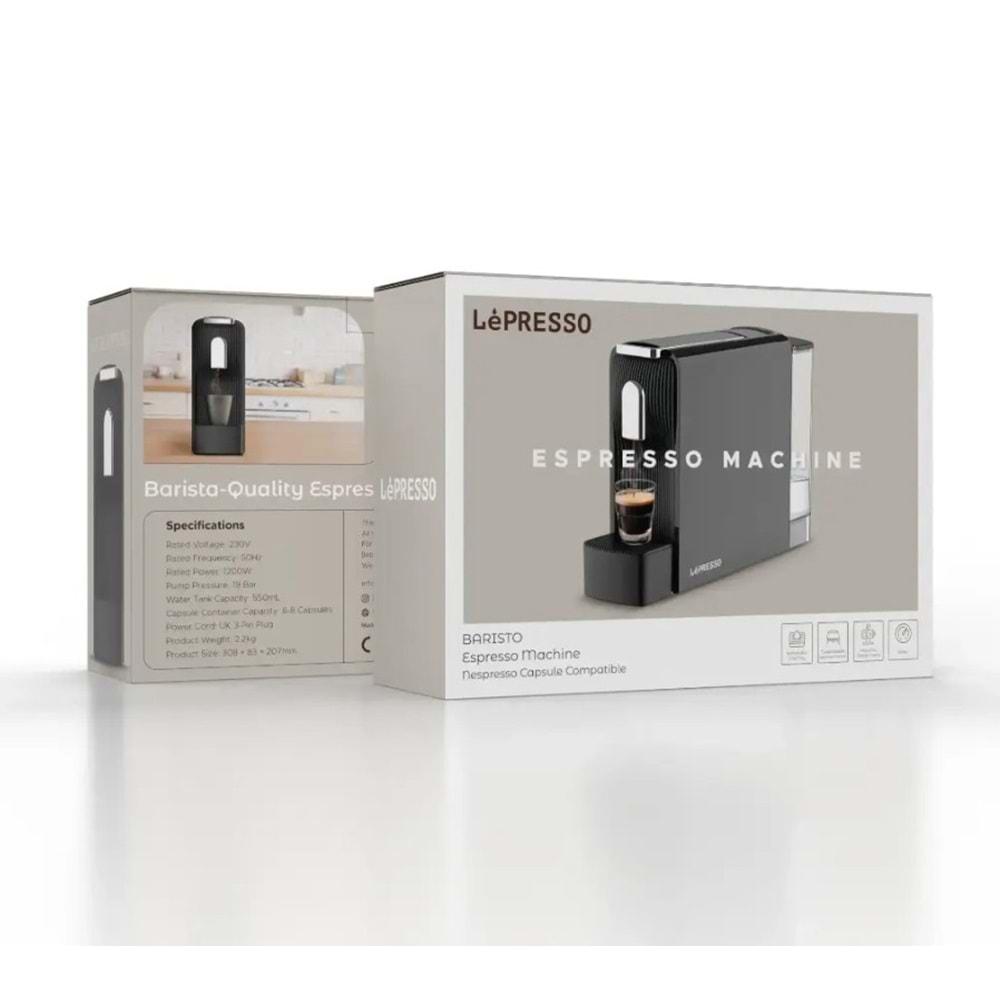 LEPRESSO BARISTO ESPRESSO MAKİNESİ SİYAH - LPCFFM0045BK