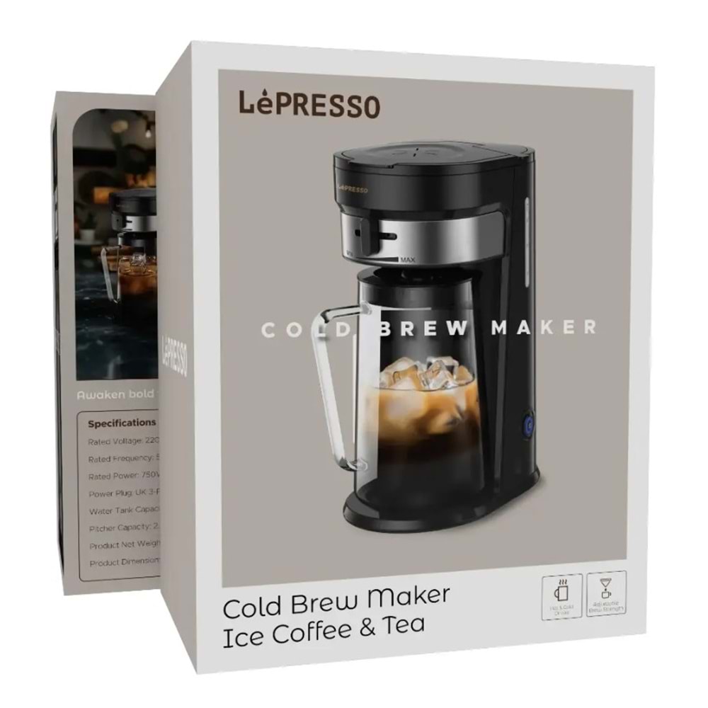LEPRESSO COLD BREW SOĞUK KAHVE YAPMA MAKİNESİ 2.5L 750W SİYAH - LPCFFM0005BK