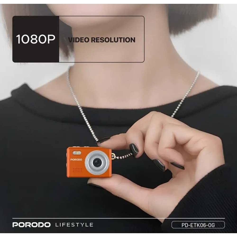 PORODO SNAP & GO 1080P MİNİ KAMERA TURUNCU - PD-ETK06-OG