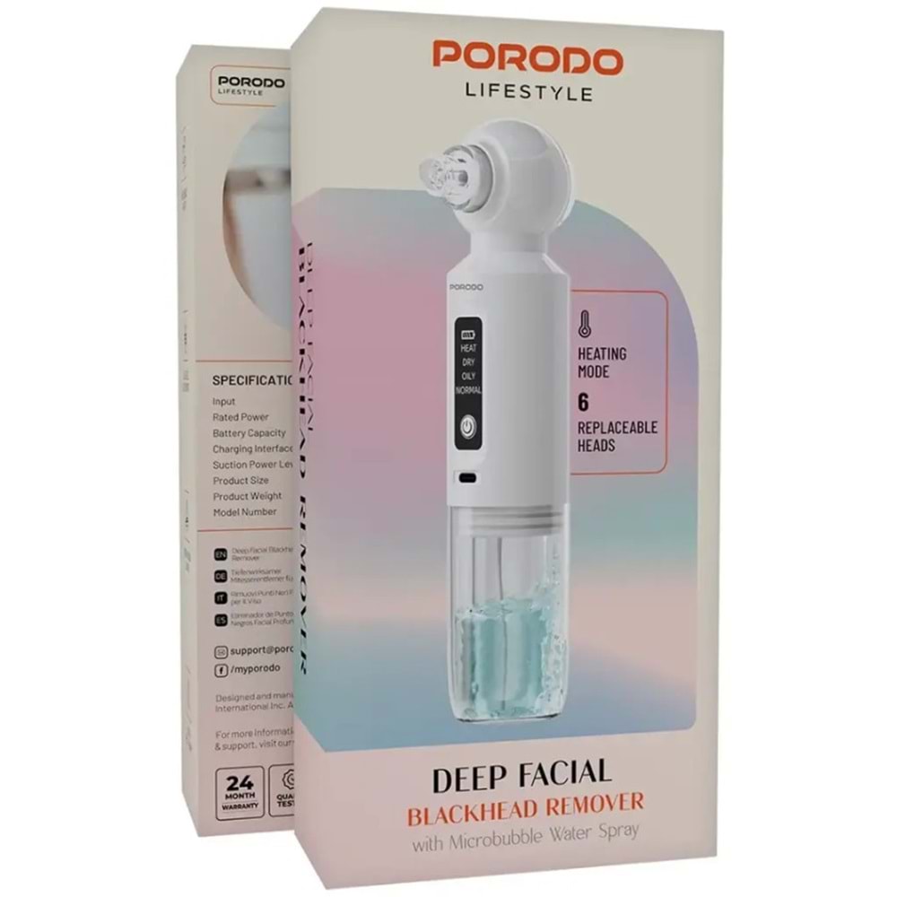 PORODO VAKUMLU SİYAH NOKTA TEMİZLEME ALETİ 2.8W - PDSX118WH