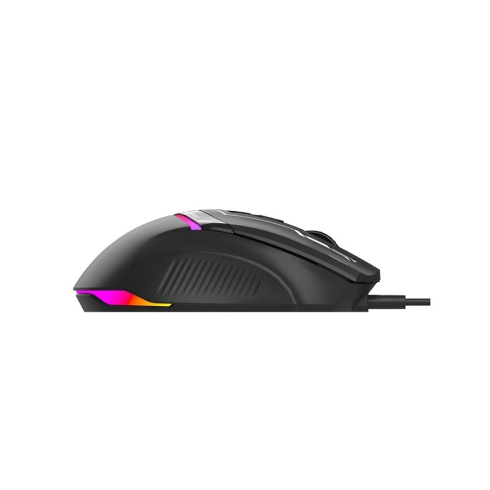 PORODO 8D RGB KABLOLU OYUNCU MOUSE 7200DPI SİYAH - PDX321