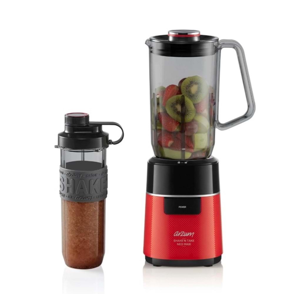 ARZUM AR1174 SHAKEN TAKE NEO MAXİ SÜRAHİ BLENDER KIRMIZI