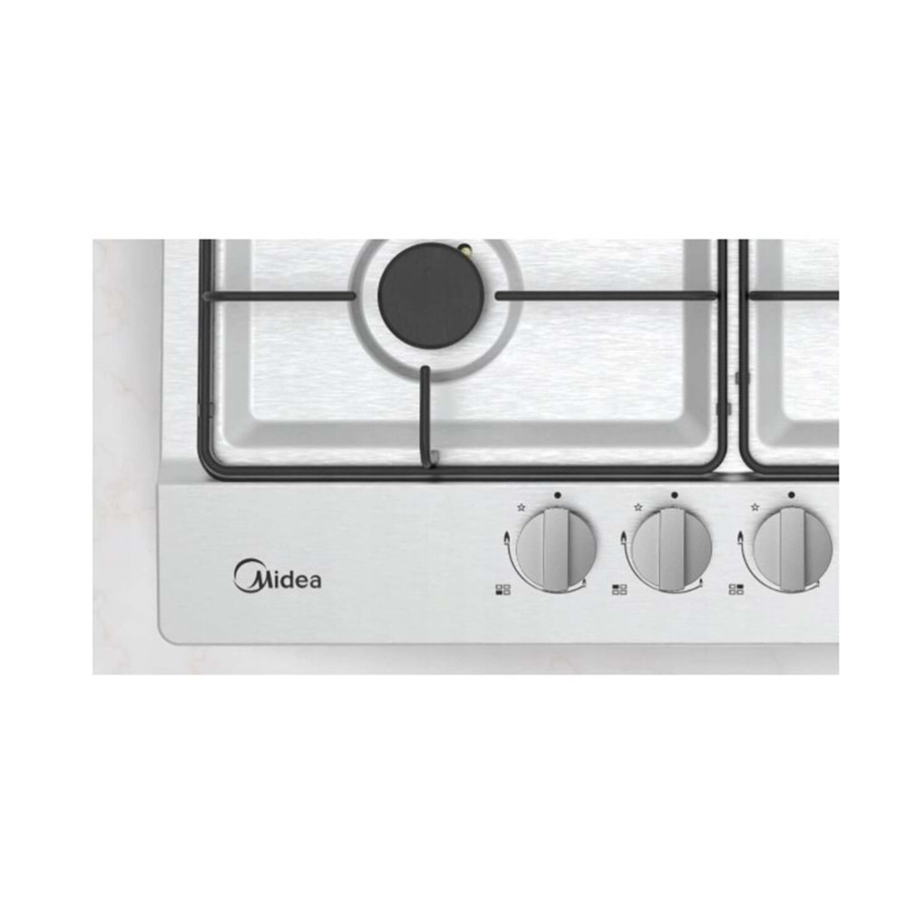 MIDEA MH604FX GAZLI OCAK 60 CM STAINLESS STEEL