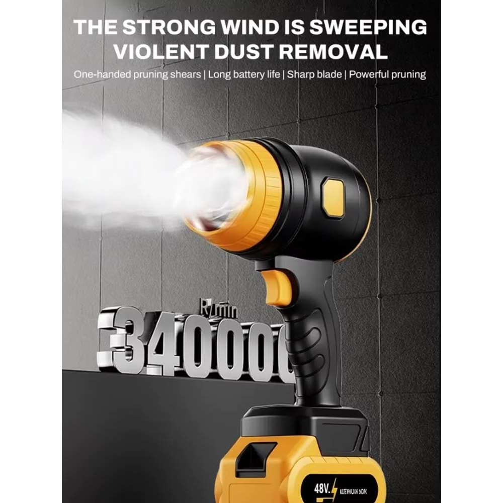MDHL 48V YÜKSEK GÜÇLÜ ÇİFT AKÜLÜ ŞARJLI HAVA KÖRÜĞÜ VE ÜFLEME MAKİNESİ (BLOWER)