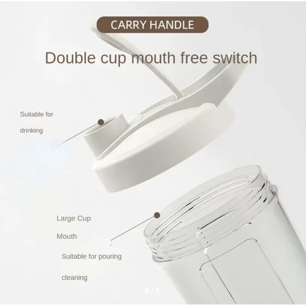 2658139 KABLOSUZ OTOMATİK KARIŞTIRMALI ŞİŞE 400ML / 14OZ