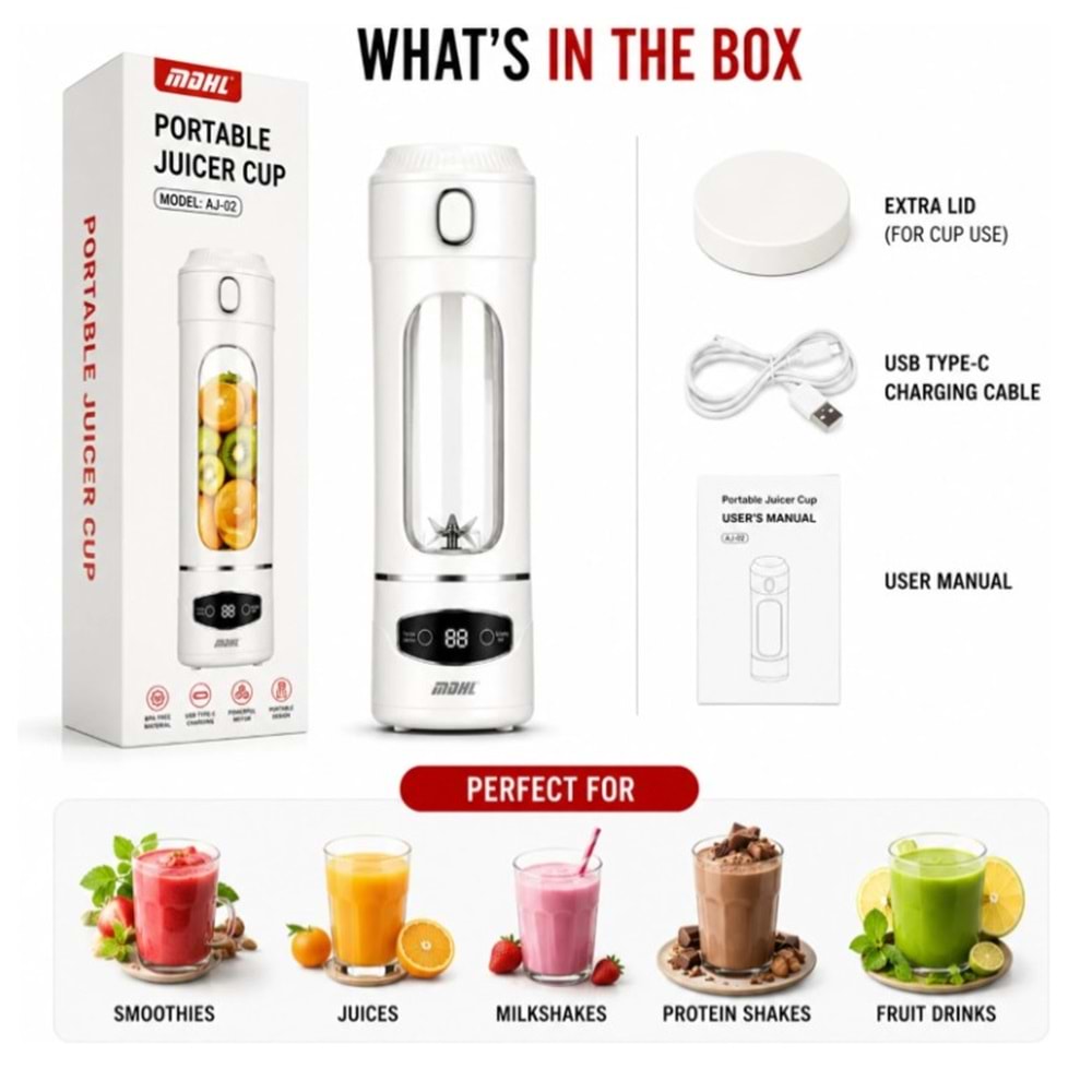 MDHL AJ-02 PORTABLE JUICER CUP
