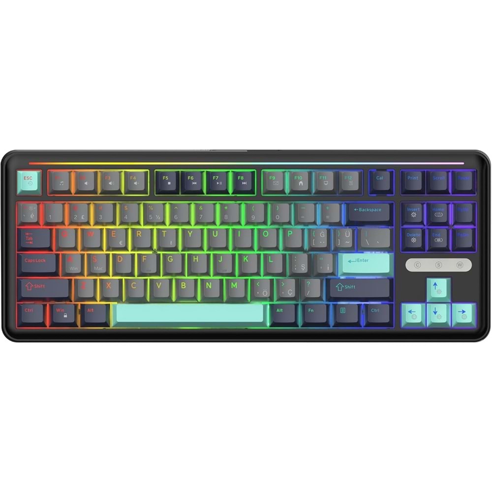 GAMEPOWER ZOOM RGB KABLOLU MEKANİK SİYAH GAMİNG KLAVYE
