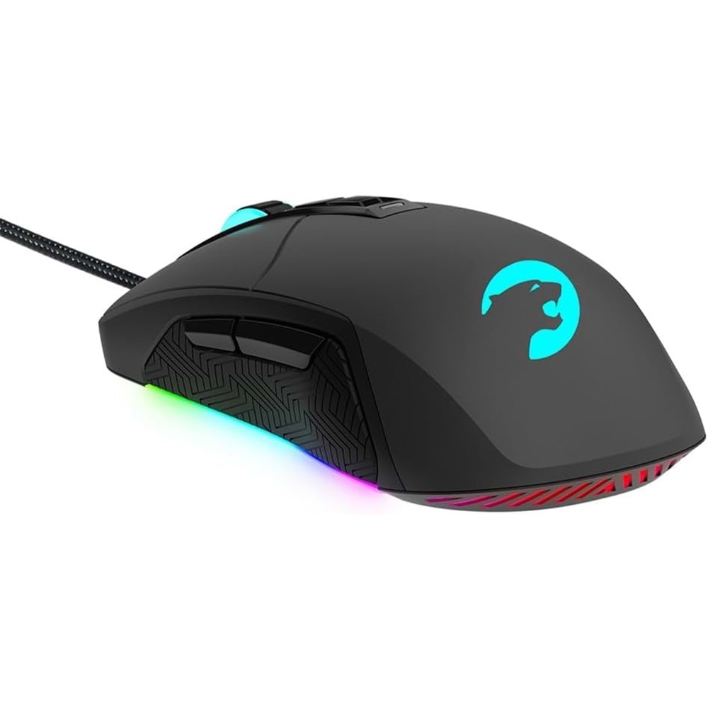 GAMEPOWER KYOJIN 6200 DPI RGB AYDINLATMALI OPTİK GAMING OYUNCU MOUSE - SİYAH
