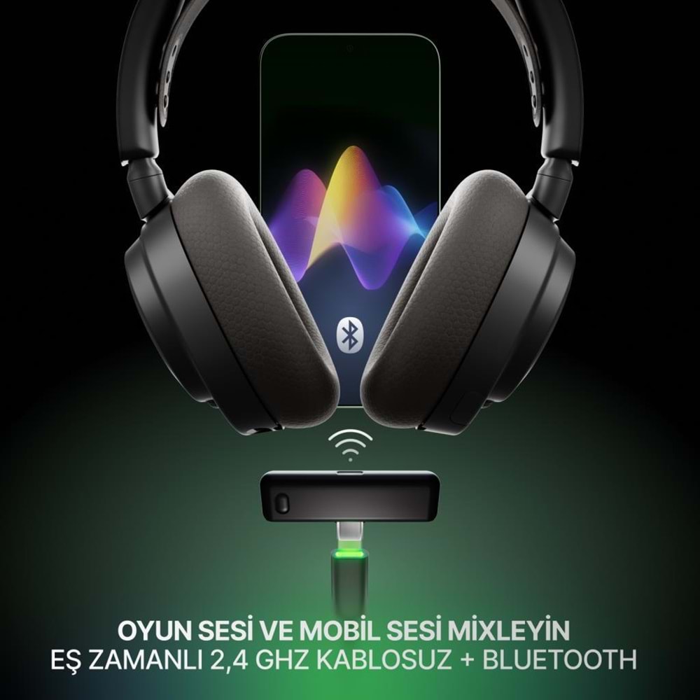 STEELSERIES ARCTIS NOVA 7X GEN 2 ÇOKLU PLATFORM KABLOSUZ GAMING OYUNCU KULAKLIĞI - SİYAH