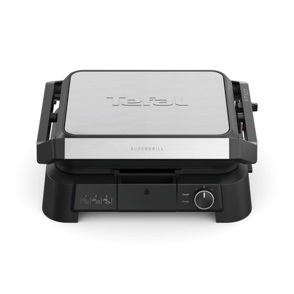 TEFAL GC510DE0 SUPERGRILL 3in1 6 DİLİM KAPASİTELİ 2000W BARBEKÜ IZGARA VE TOST MAKİNESİ - INOX
