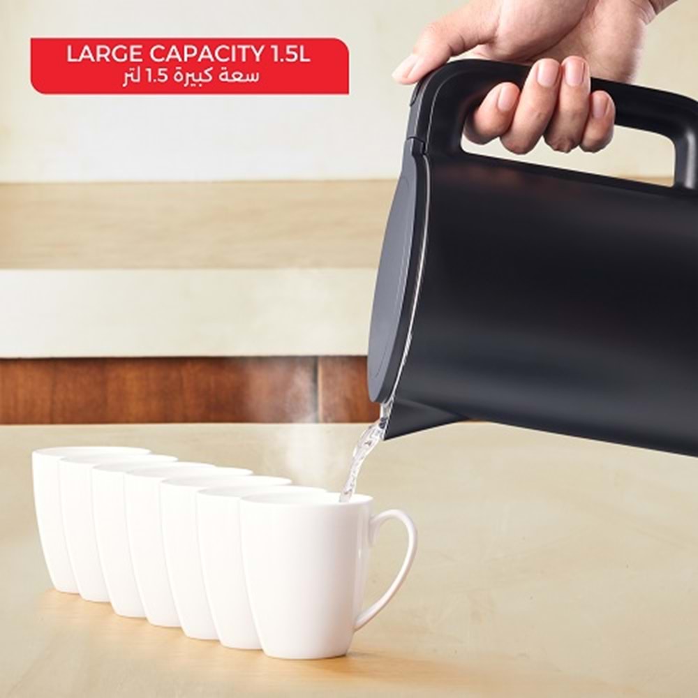 TEFAL KO1408 THERMO PROTECT SU ISITICI KETTLE - SİYAH
