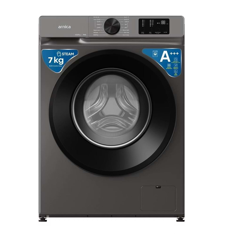 ARNİCA WM-AJ7DS 7KG ÇAMAŞIR MAKİNESİ DARK SİLVER