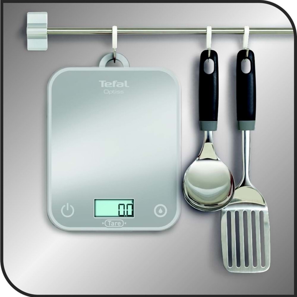 TEFAL OPTISS ELEKTRONİK MUTFAK TARTISI GÜMÜŞ