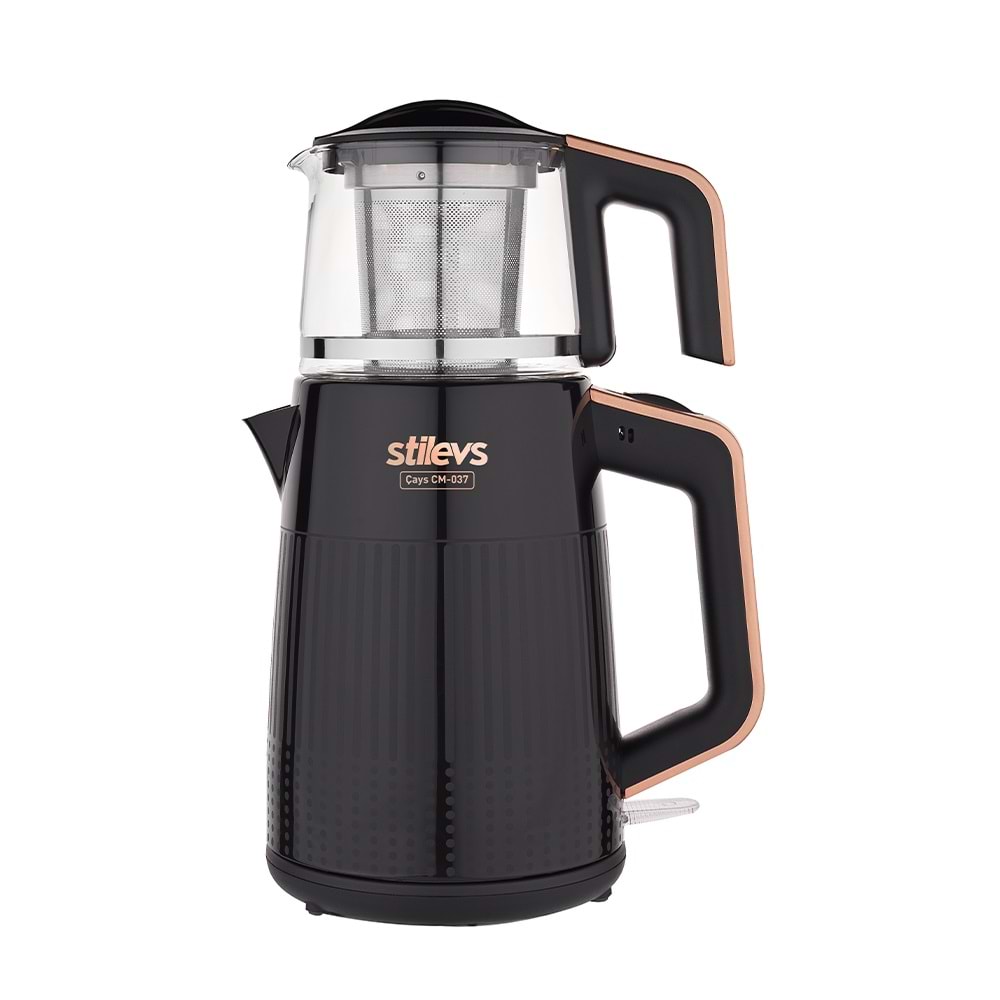 STİLEVS ÇAYS CM-037 CAY MAKINESI SIYAH&BAKIR
