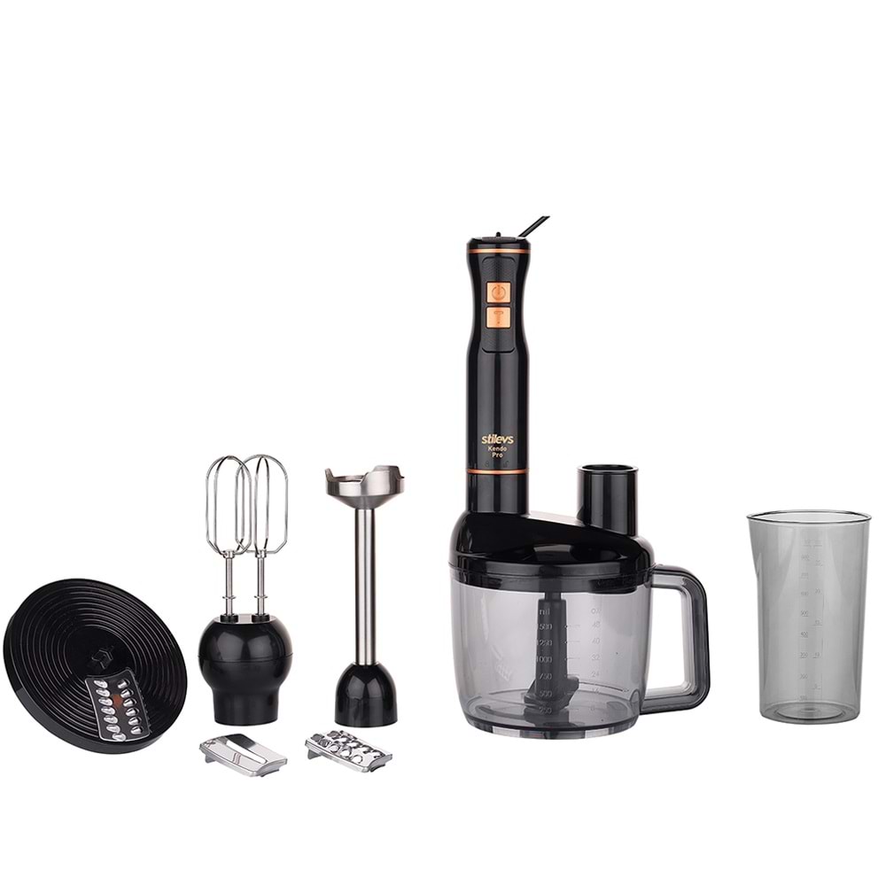 STİLEVS KENDO PRO EL BLENDERİ SETİ SİYAH&BAKIR