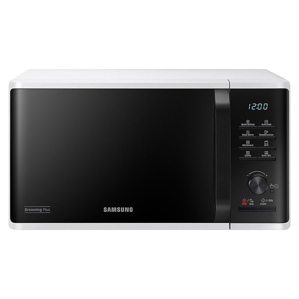 Samsung MS23K3513AW/BA 23 lt Mikrodalga Fırın - Seramik İç Kaplama ve Hızlı Buz Çözme - Siyah/Beyaz