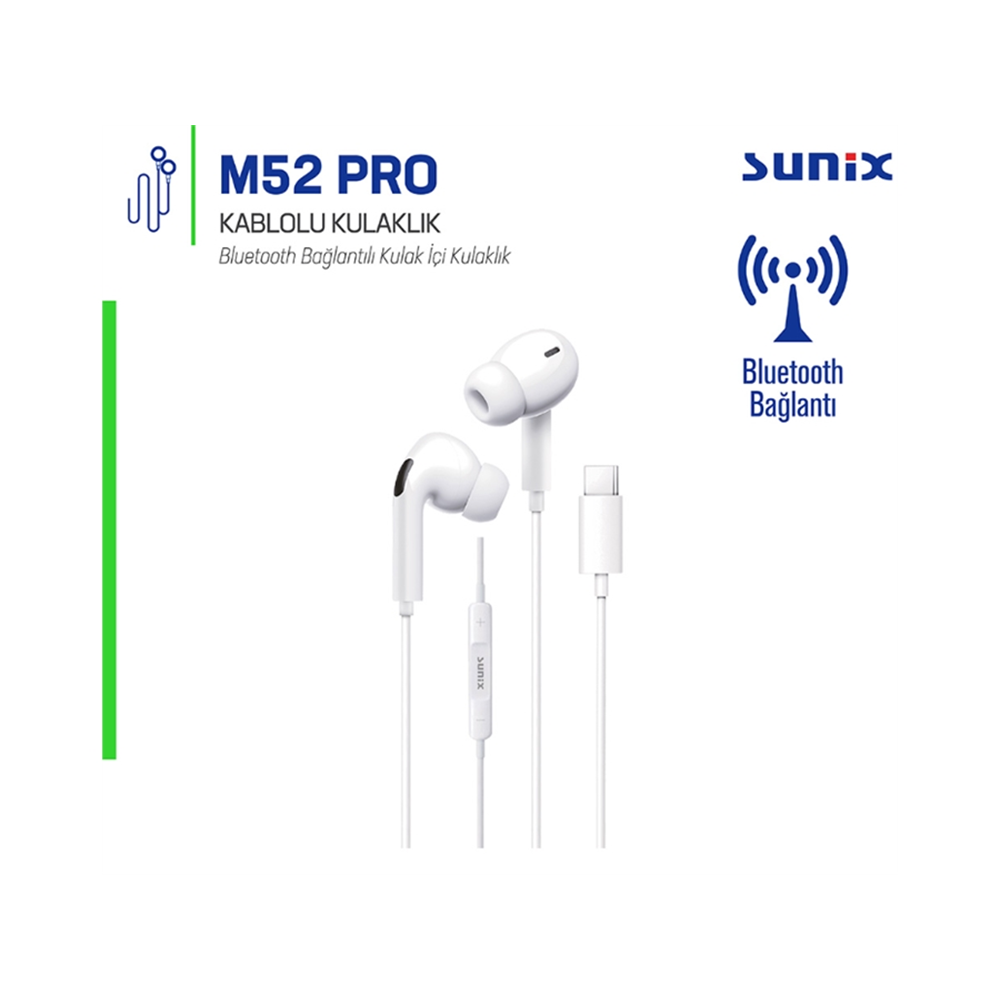 SUNİX KABLOLU KULAKLIK M52 PRO TYPE-C