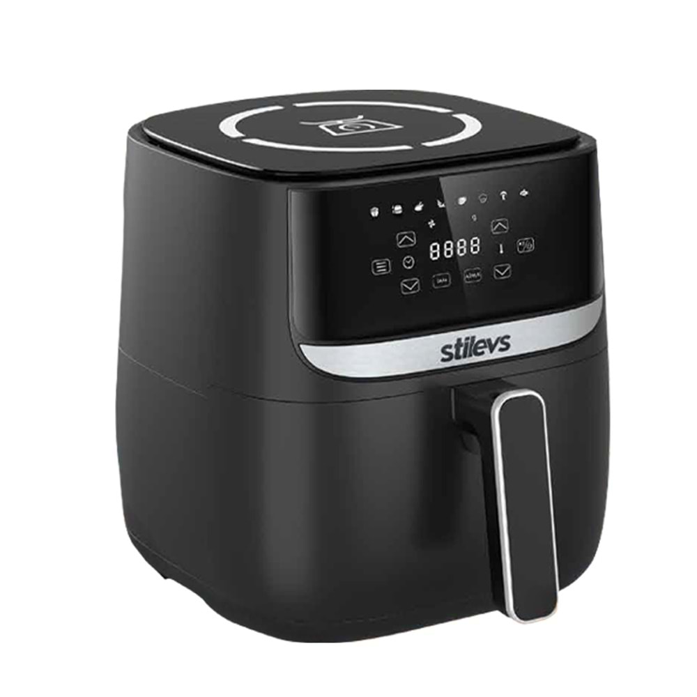STİLEVS AİRTRON 5.7 LİTRE DİGİTAL AİRFRYER SİYAH/GÜMÜŞ
