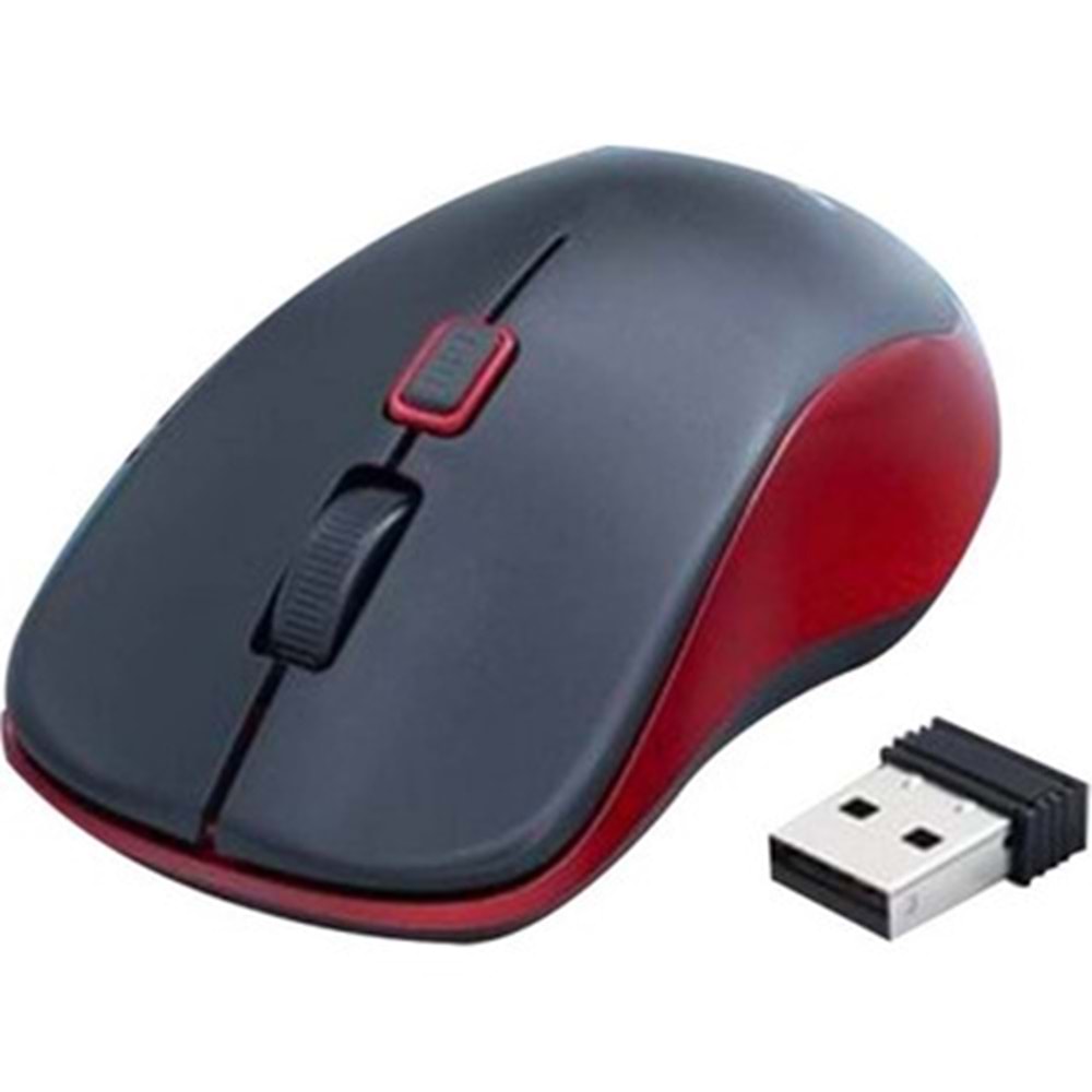 HADRON HDX3403 MOUSE WİRELESS SİYAH-KIRMIZI