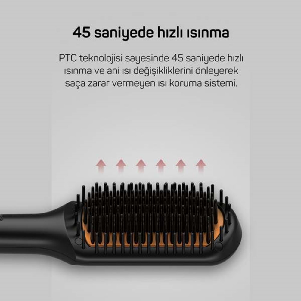 ARZUM SÜPERSTAR TOUCH SAÇ DÜZLEŞTİRİCİ FIRÇA SİYAH AR5068