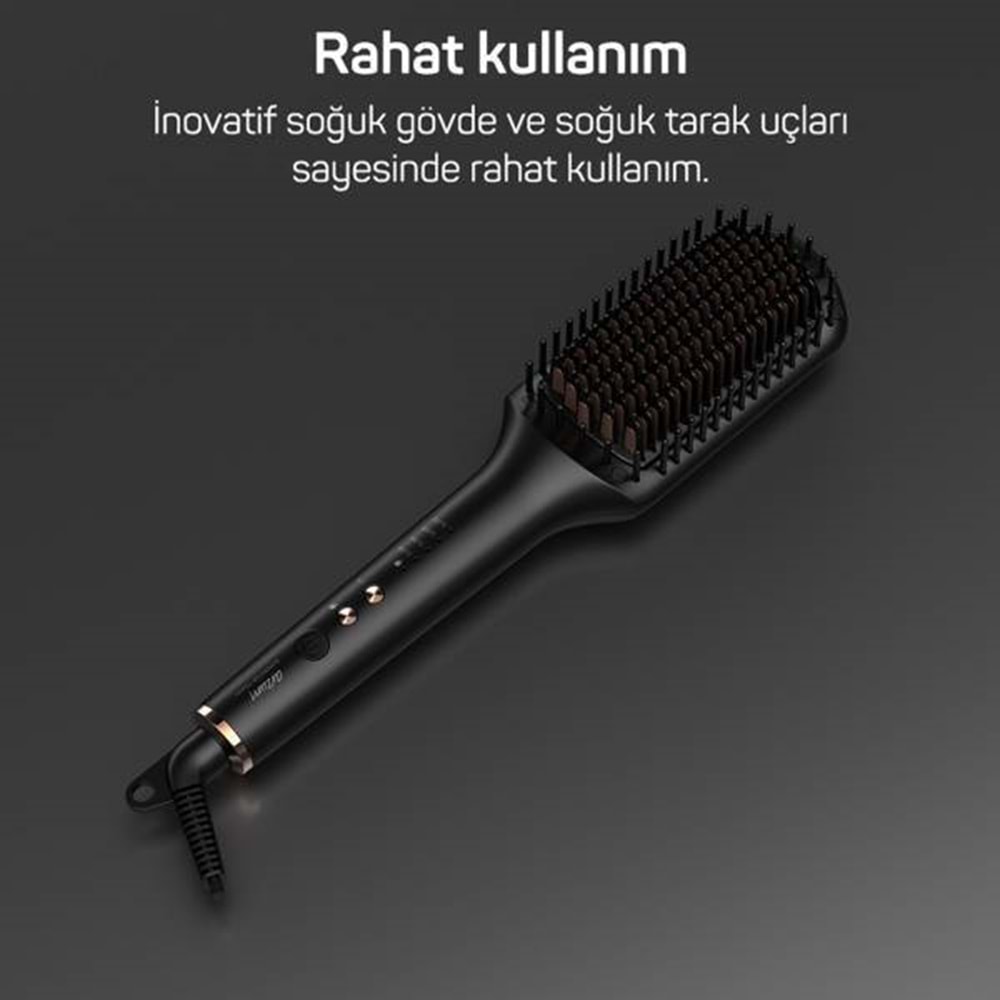 ARZUM SÜPERSTAR TOUCH SAÇ DÜZLEŞTİRİCİ FIRÇA SİYAH AR5068