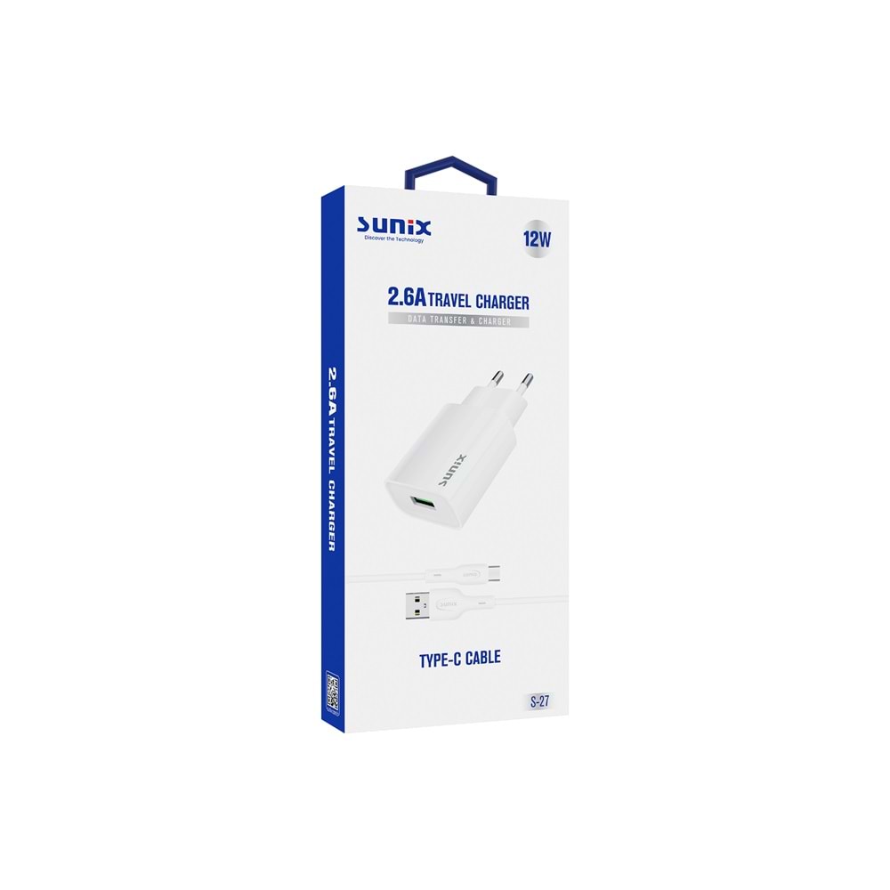 SUNİX S27 ŞARJ BAŞLIK TYPE-C SET