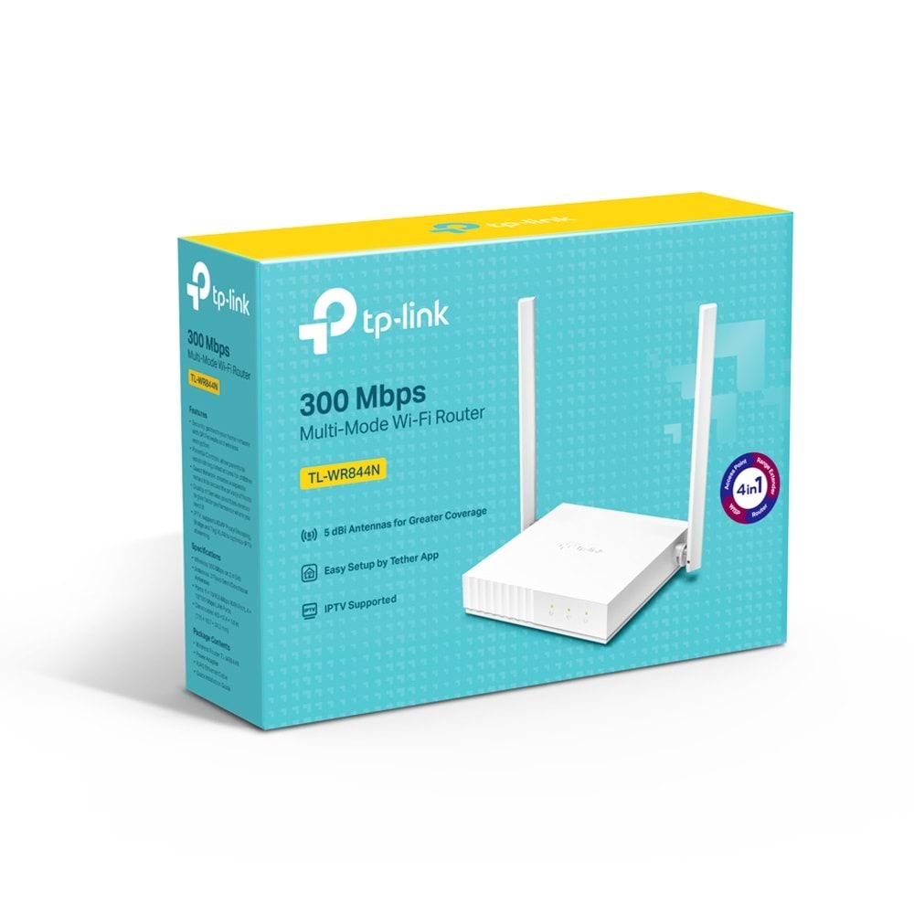 TP-LİNK MODEM 300MBPS WİFİ 2 ANTEN TL-WR844N BEYAZ