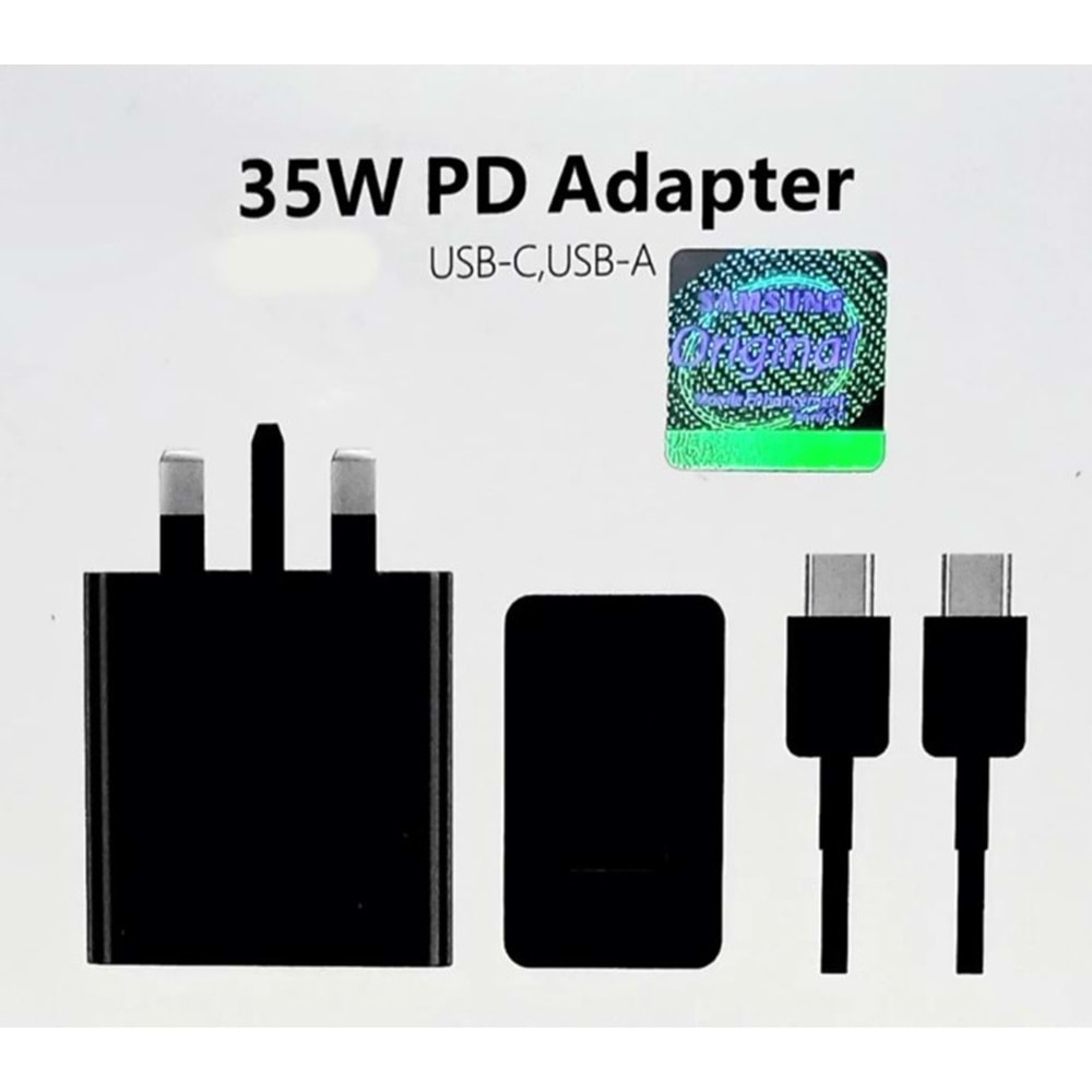 SAMSUNG 35W ADAPTÖR+TYPE-C KABLO SET USB-C & USB-A