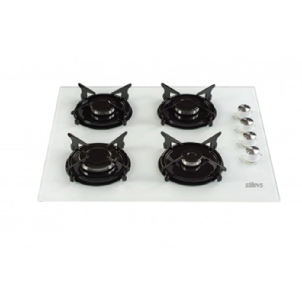 STİLEVS ST-AO-GLS 640-E-BEYAZ KRİSTAL CAM OCAK