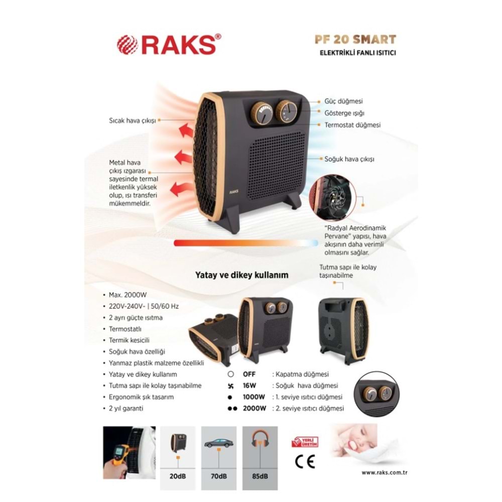 RAKS PF20 SMART FANLI ISITICI