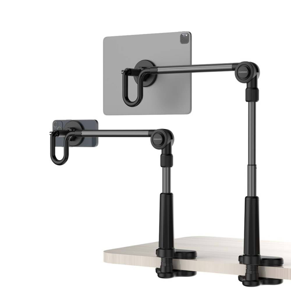 PORODO LAZY MAN STAND WİTH MAGNETIC SUCTION PD-LMGS92-BK