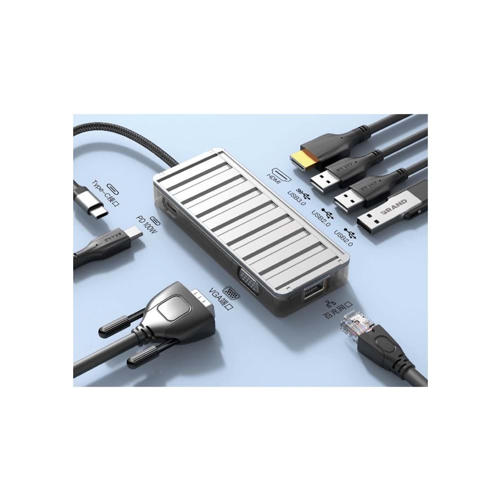 SUNİX USB-C 7İN1 HUB ADAPTÖR HB-12
