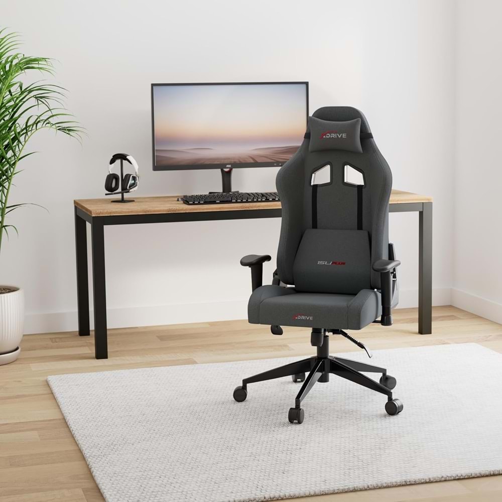 XDRİVE 15 Lİ PLUS OYUNCU KOLTUĞU KUMAŞ GRİ