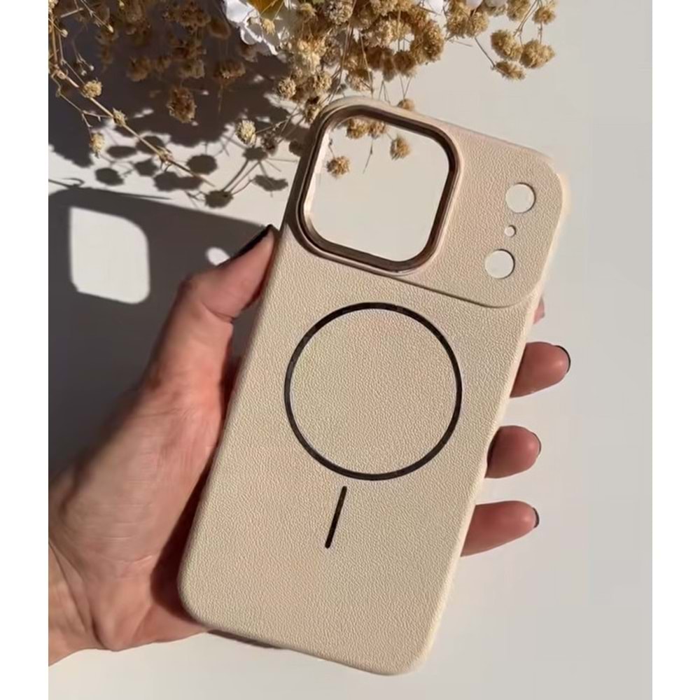 SUNİX DUAL İPHONE 17 PRO MAX MAG SAFE KILIF KREM RENGİ