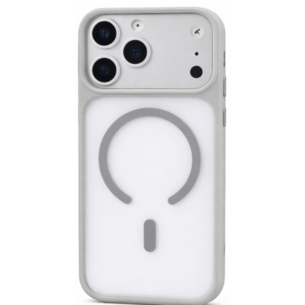 SUNİX VERA KAPAK İPHONE 17 PRO MAX ŞEFFAF GRİ MAGSAFE KILF