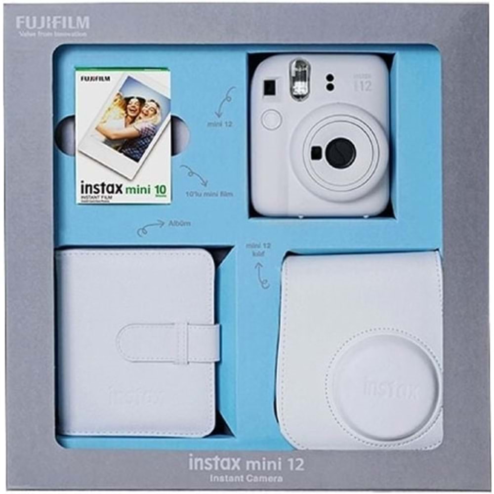 FUJİFİLM İNSTAX MİNİ 12 WHİTE BUNDLE