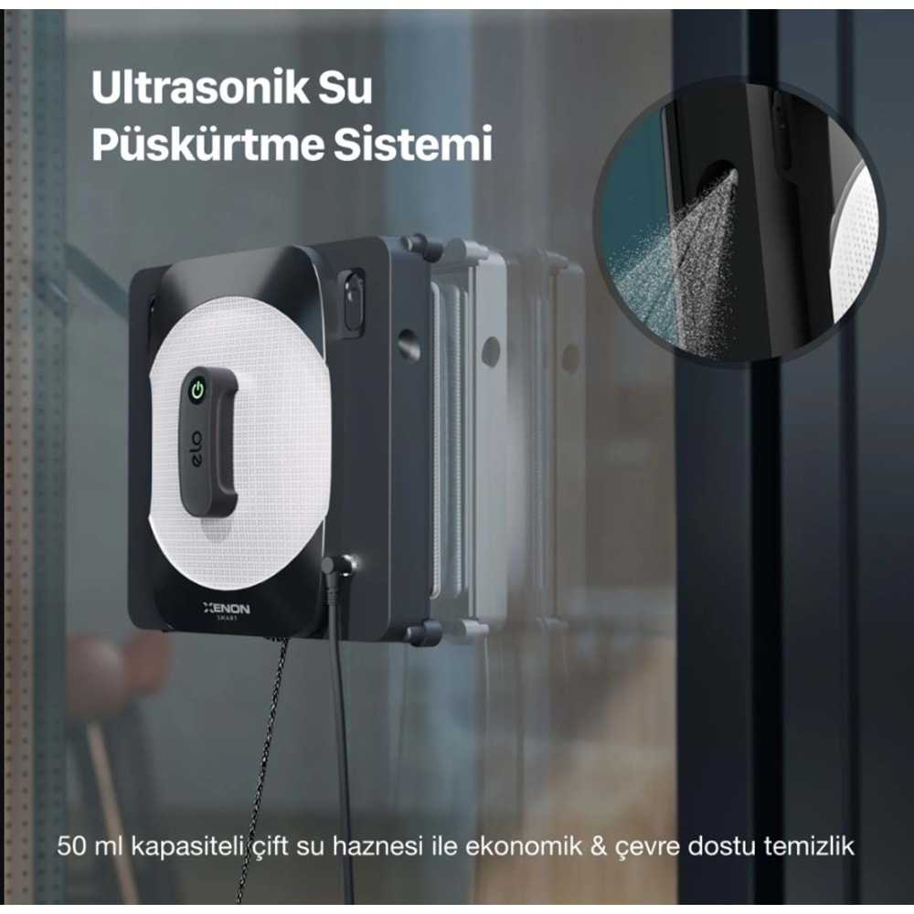 XENON SMART X8681 ULTRA SESSİZ BLUETHOOTH ELO CAM TEMİZLEME ROBOTU