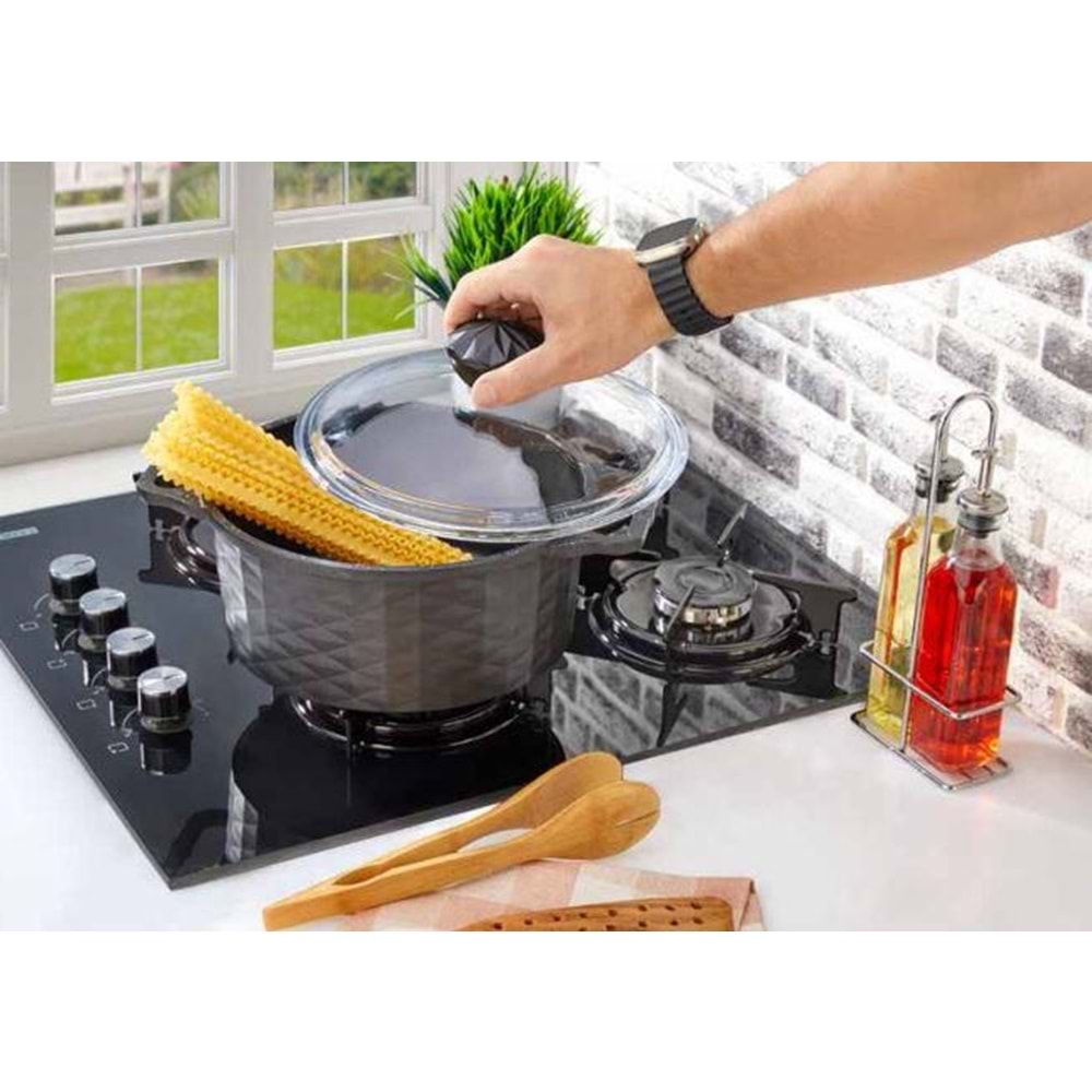 POLOCHEF CRYSTAL GRANİT DÖKÜM TENCERE 24CM CYD-124