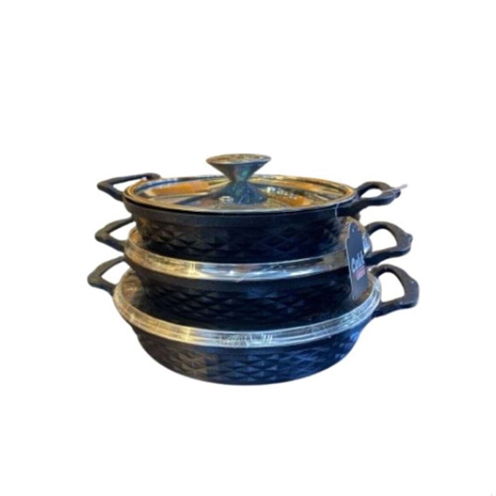 POLOCHEF CRYSTAL DÖKÜM GRANİT SAHAN SET18-20-22 CM CTS-122