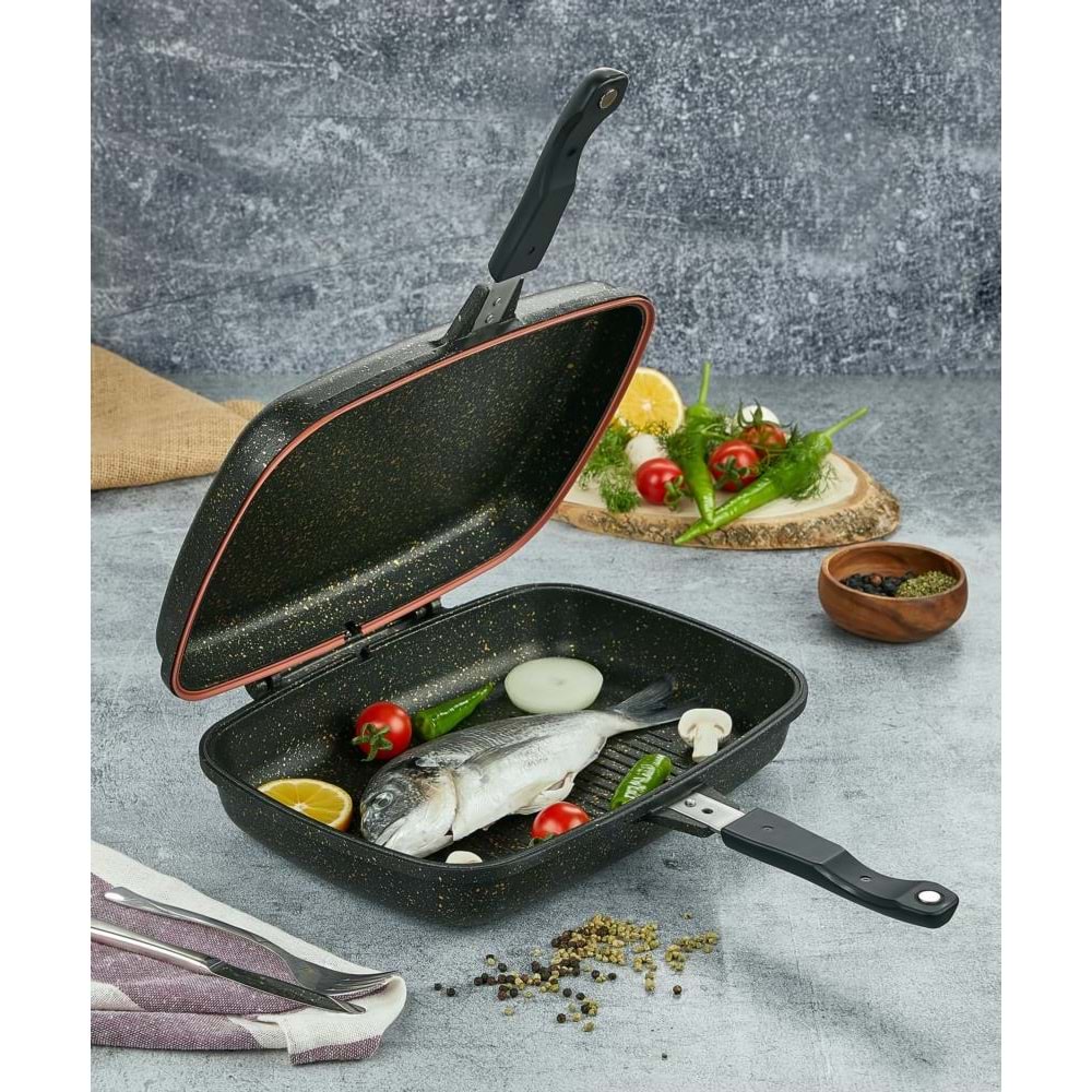 POLOCHEF IRON DÖKÜM IZGAR TAVA 36 CM IZT-136