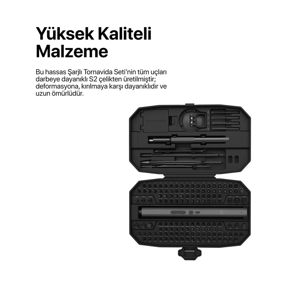 XENON SMART 153 PARÇA HASSAS ŞARJLI LED IŞIKLI TORNAVİDA SETİ X6833