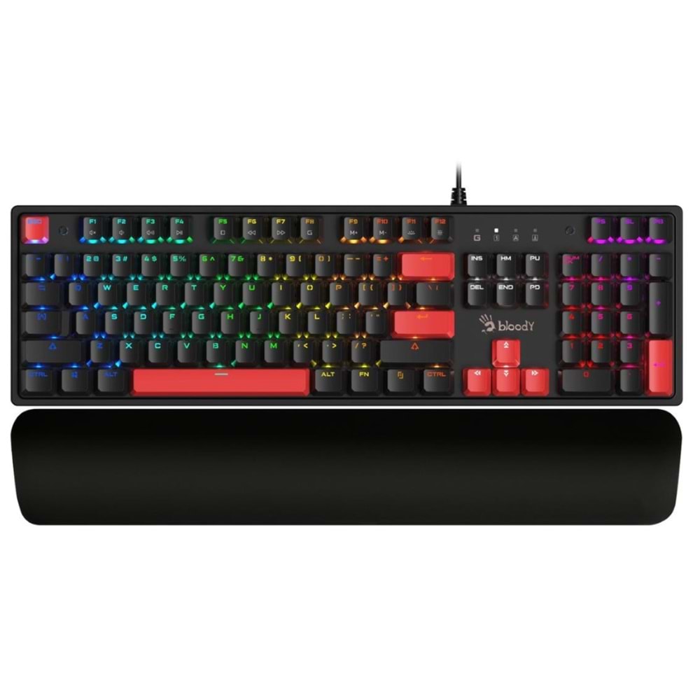 BLOODY S515R BİLEK DESTEKLİ RGB Q OYUNCU KLAVYESİ